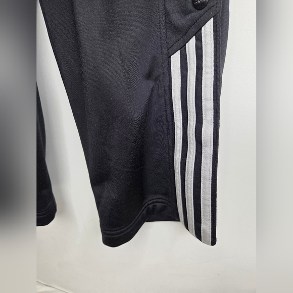 Adidas M 10-12 Kids Black Track Pants with Stripes - Picture 3 of 8
